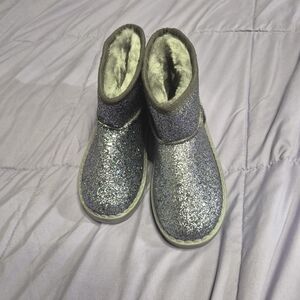 Sparkly Gray Boots